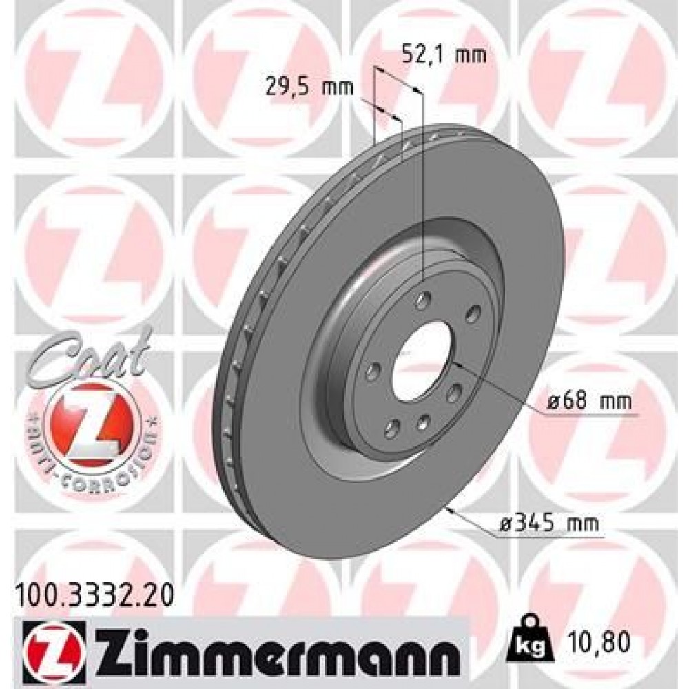 ZIMMERMANN ΔΙΣΚ/ΚΕΣ -1- VAG COAT Z ZIMMERMANN ΔΙΣΚ/ΚΕΣ -1- VAG COAT Z