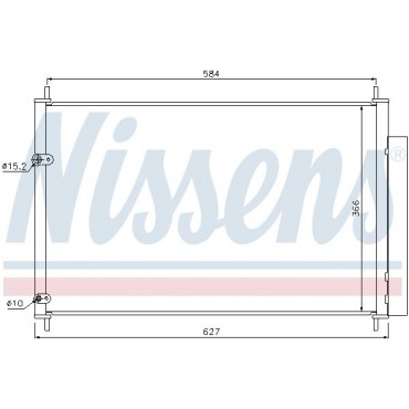 ΨΥΓΕΙΟ A/C TOYOTA AURIS 1.3,1.4 <12 627X366X16 NISSENS