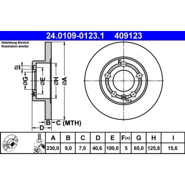 409123 - ΔΙΣΚΟΠΛΑΚΑ VW GOLF IV,FABIA/OCTAVIA,IBIZA,AUDI A1/A3