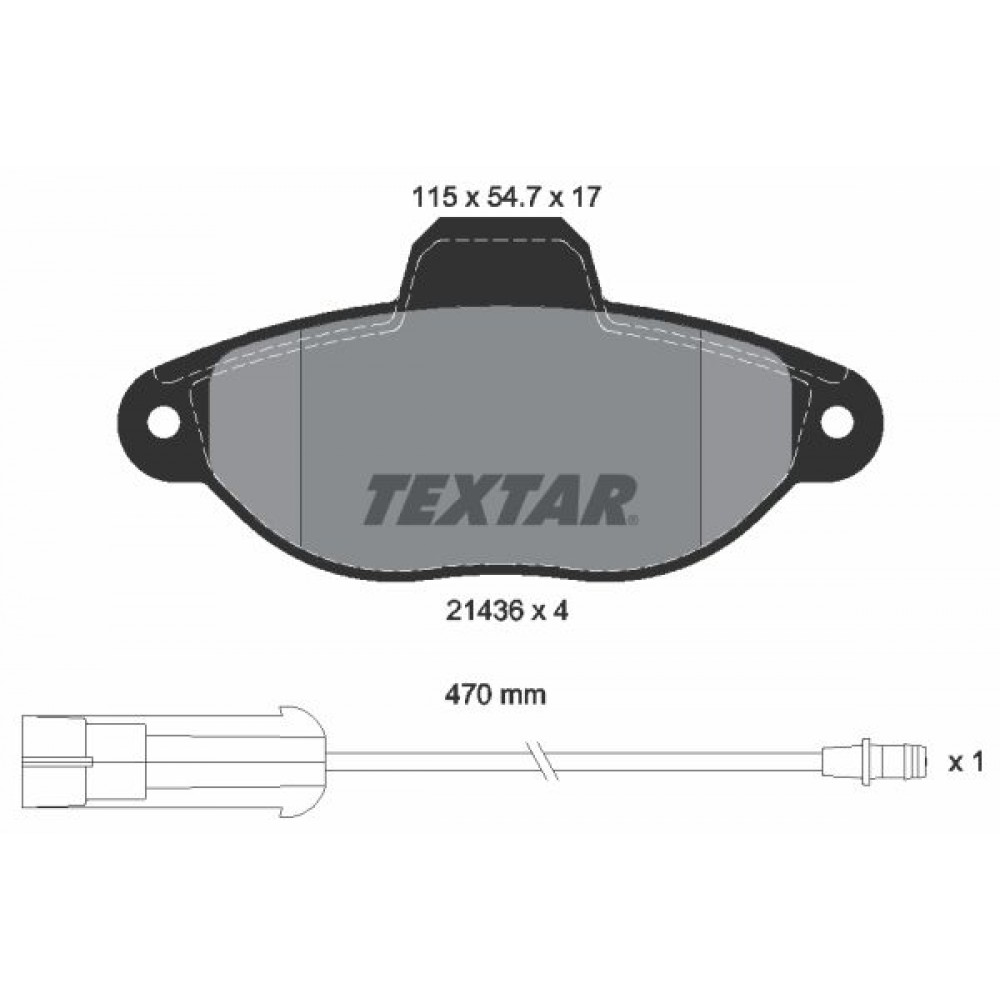 TEXTAR (414 01)  ΔΙΣΚΟΦΡΕΝΑ FIAT (17.0 mm M.K)