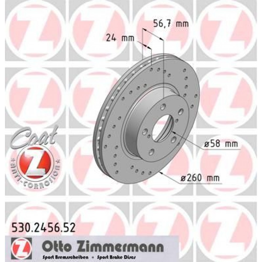 ZIMMERMANN ΔΙΣ/ΚΕΣ ΤΡΥΠΗΤΕΣ SPORT SUBARU ZIMMERMANN ΔΙΣ/ΚΕΣ ΤΡΥΠΗΤΕΣ SPORT SUBARU