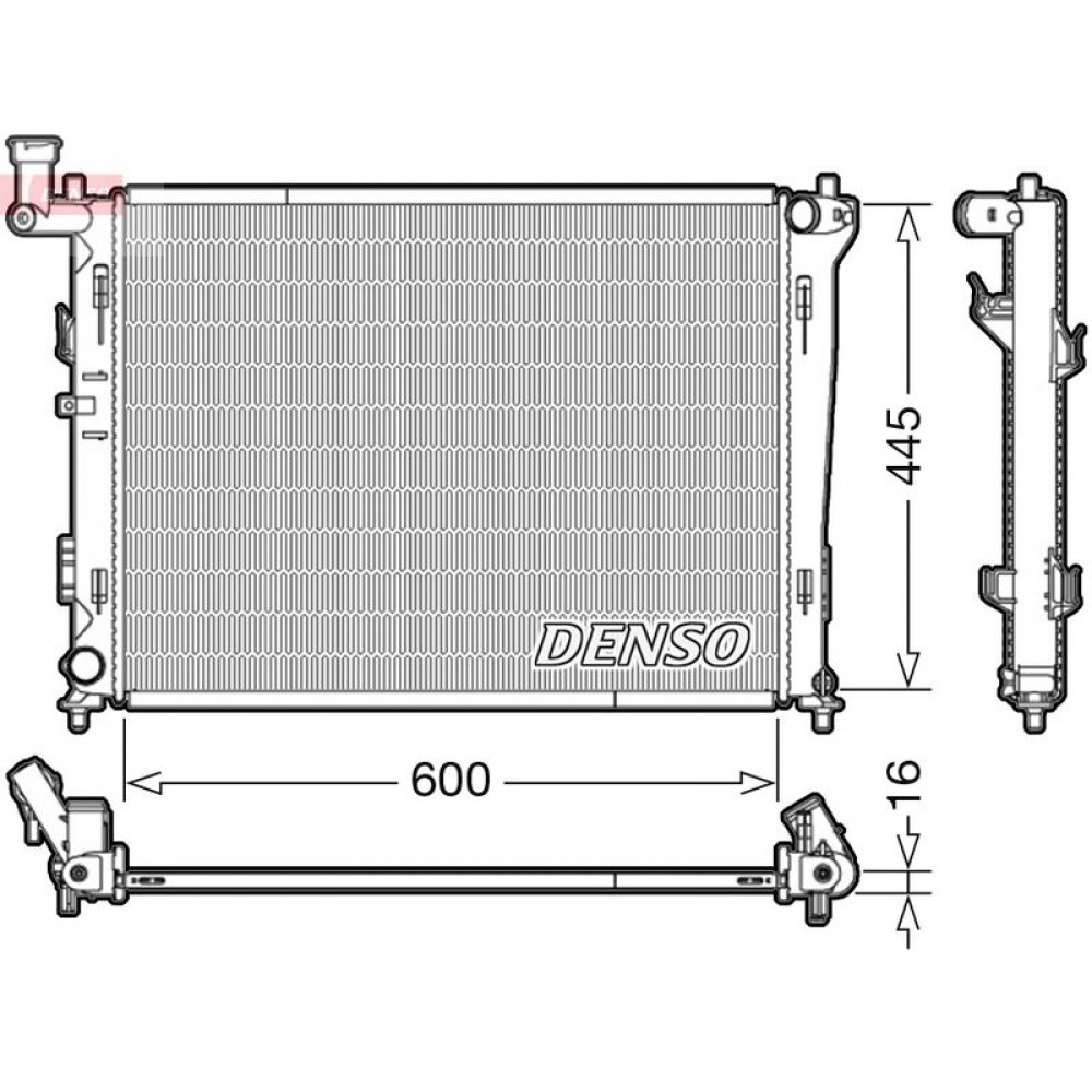 ΨΥΓΕΙΟ ΝΕΡΟΥ HYUNDAI i30 ALL <12 600X475X16 DENSO ΨΥΓΕΙΟ ΝΕΡΟΥ HYUNDAI i30 ALL <12 600X475X16 DENSO