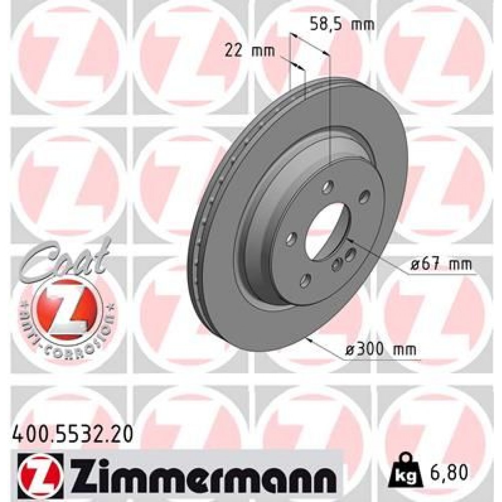 ZIMMERMANN ΔΙΣΚ/ΚΕΣ MERCEDES COAT Z ZIMMERMANN ΔΙΣΚ/ΚΕΣ MERCEDES COAT Z