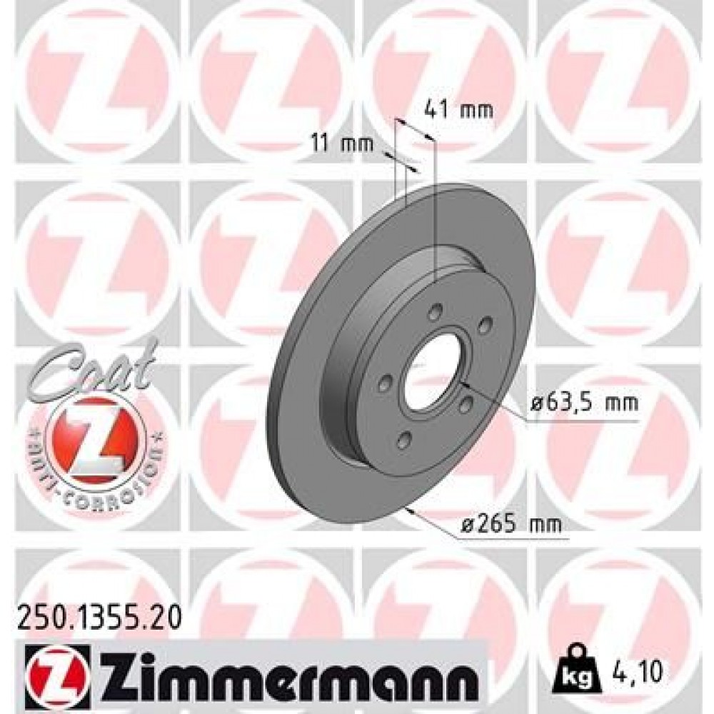 ZIMMERMANN (6846.00/24619) ΔΙΣΚ\ΚΕΣ FORD COAT Z
