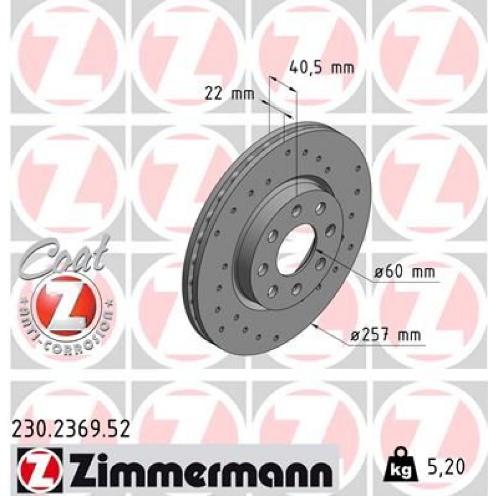 ZIMMERMANN ΔΙΣ/ΚΕΣ ΤΡΥΠΗΤΕΣ SPORT FIAT ZIMMERMANN ΔΙΣ/ΚΕΣ ΤΡΥΠΗΤΕΣ SPORT FIAT