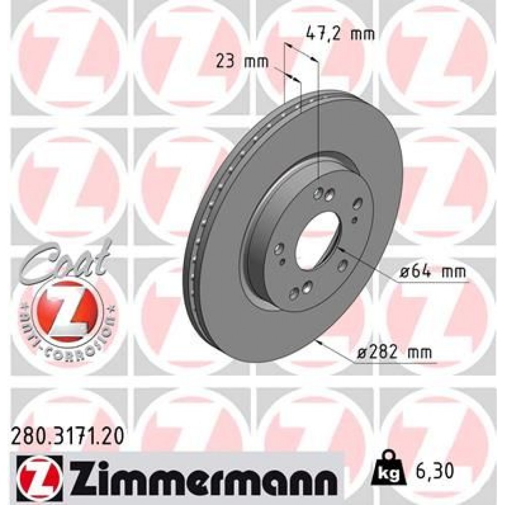 ZIMMERMANN ΔΙΣ/ΚΕΣ HONDA COAT Z ZIMMERMANN ΔΙΣ/ΚΕΣ HONDA COAT Z