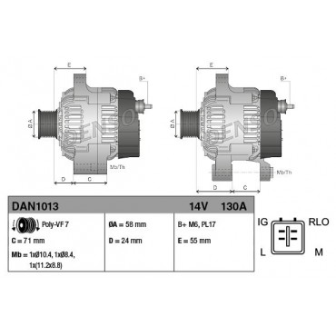 ΔΥΝΑΜΟ TOYOTA AVENSIS (T27) 2.0D-4D 11>  DENSO