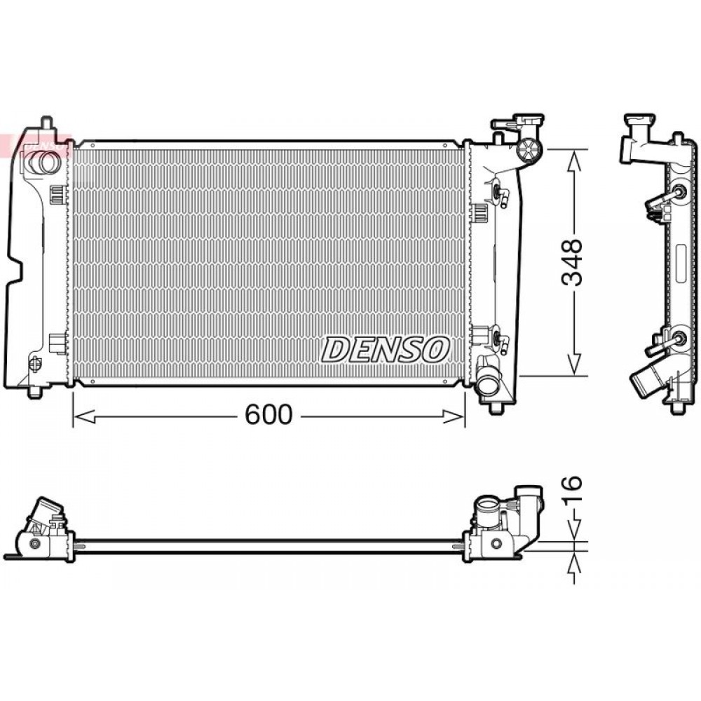 ΨΥΓΕΙΟ ΝΕΡΟΥ TOYOTA AVENSIS (T25) 1.6 VVTI <08 599X353X16 DENSO ΨΥΓΕΙΟ ΝΕΡΟΥ TOYOTA AVENSIS (T25) 1.6 VVTI <08 599X353X16 DENSO