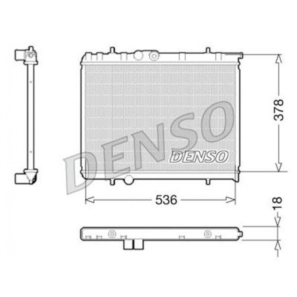 ΨΥΓΕΙΟ ΝΕΡΟΥ CITROEN BERLINGO ALL <11 536X378X18 DENSO ΨΥΓΕΙΟ ΝΕΡΟΥ CITROEN BERLINGO ALL <11 536X378X18 DENSO