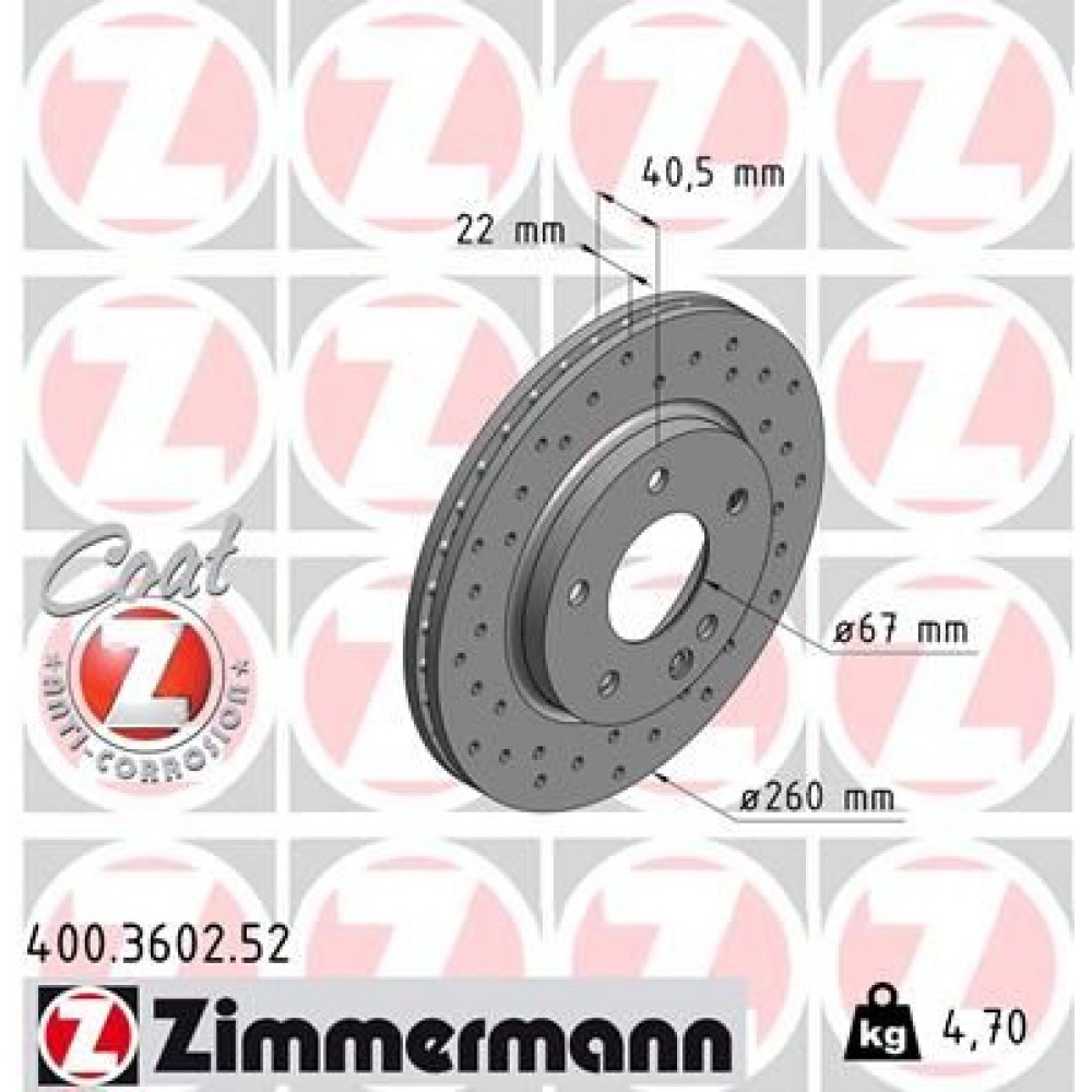 ZIMMERMANN ΔΙΣ/ΚΕΣ ΤΡΥΠΗΤΕΣ SPORT MERCEDES ZIMMERMANN ΔΙΣ/ΚΕΣ ΤΡΥΠΗΤΕΣ SPORT MERCEDES
