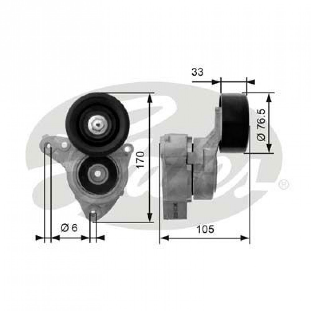 GATES ΤΕΝΤΩΤΗΡΑΣ ΙΜΑΝΤΑ POLY-V HONDA GATES ΤΕΝΤΩΤΗΡΑΣ ΙΜΑΝΤΑ POLY-V HONDA
