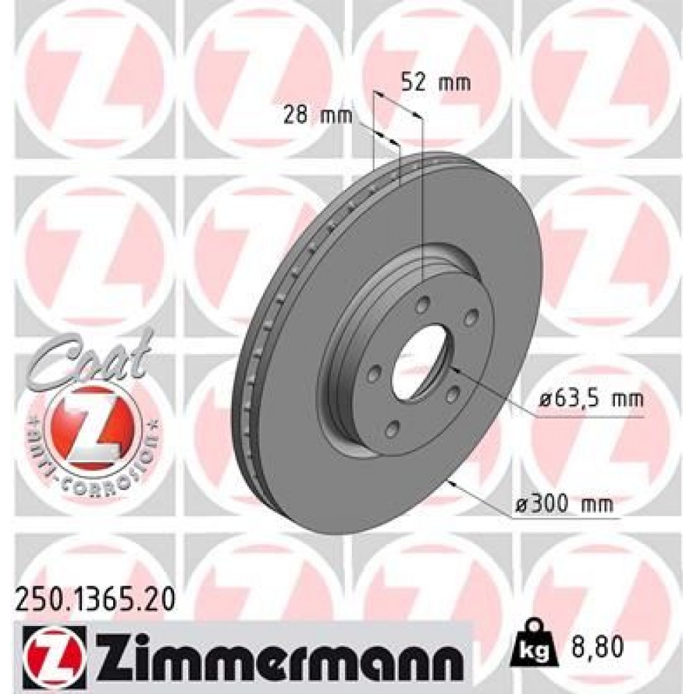 ZIMMERMANN ΔΙΣΚΟΠΛΑΚΕΣ FORD COAT Z ZIMMERMANN ΔΙΣΚΟΠΛΑΚΕΣ FORD COAT Z