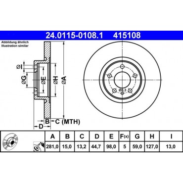 415108 - ΔΙΣΚΟΠΛΑΚΑ ALFA ROMEO 147,156