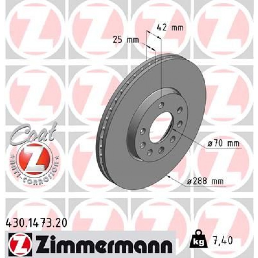 ZIMMERMANN (6494.10) ΔΙΣΚ/KΕΣ OPEL COAT Z ZIMMERMANN (6494.10) ΔΙΣΚ/KΕΣ OPEL COAT Z