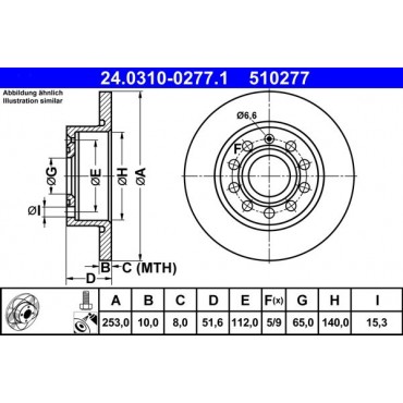 510277 ΔΙΣΚΟΙ ΟΠΙΣΘ.ΧΑΡΑΚΤ.POWER DISC A3/LEON/GOLF