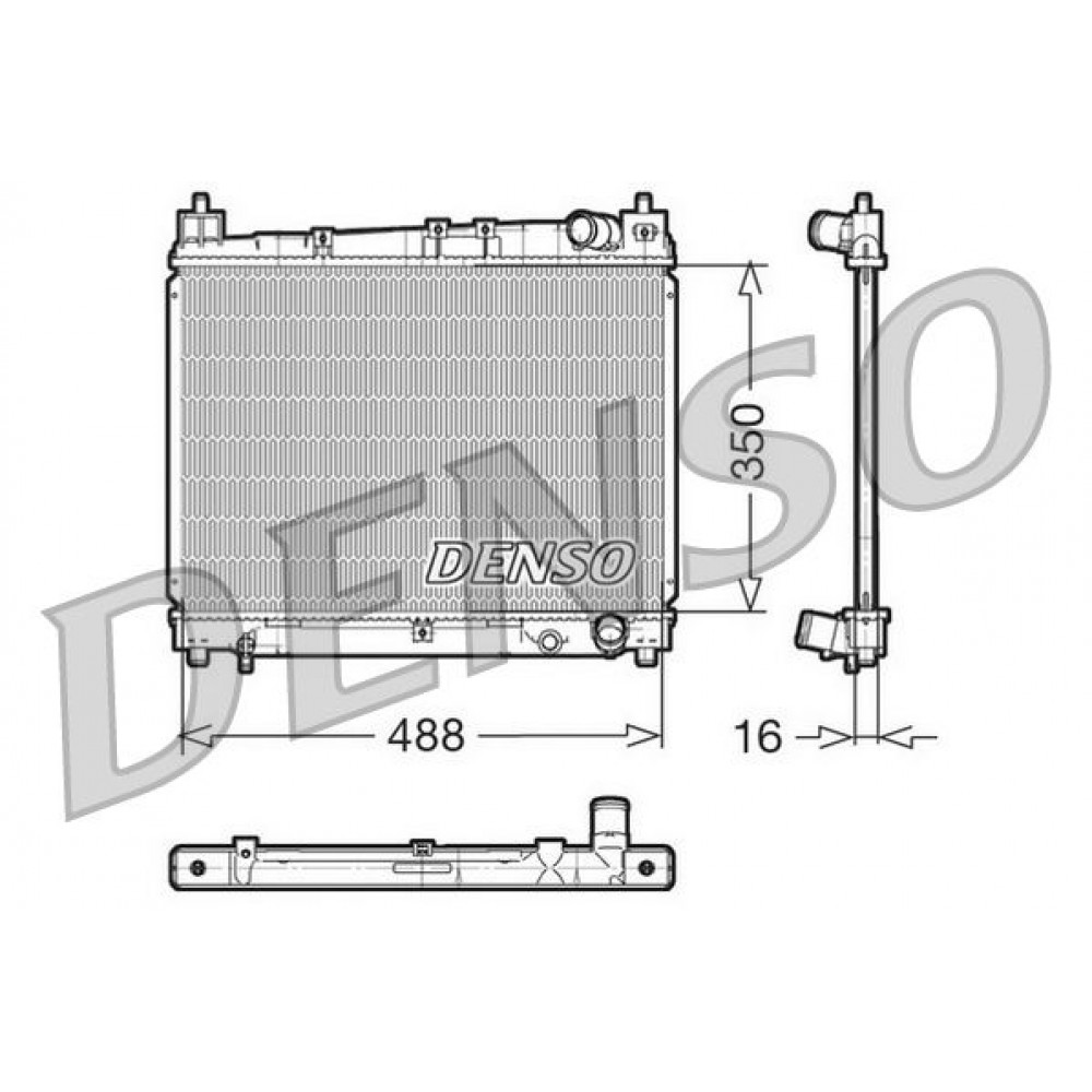 ΨΥΓΕΙΟ ΝΕΡΟΥ TOYOTA YARIS (P1) ALL <05 488X350X16 DENSO ΨΥΓΕΙΟ ΝΕΡΟΥ TOYOTA YARIS (P1) ALL <05 488X350X16 DENSO