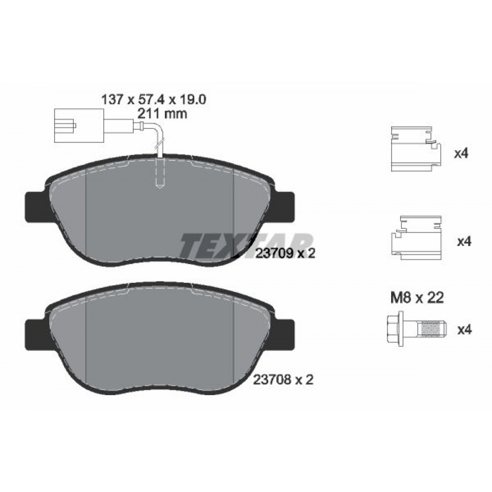 TEXTAR ΔΙΣΚΟΦΡΕΝΑ FIAT