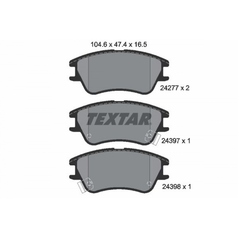 TEXTAR ΔΙΣΚΟΦΡΕΝΑ HYUNDAI (16.5mm M.K)