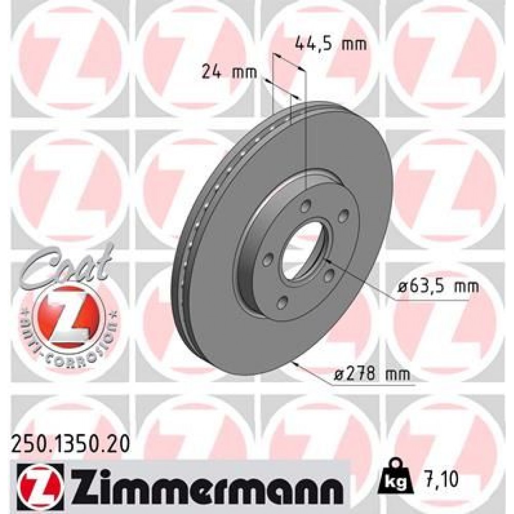 ZIMMERMANN (6662.10/26592) ΔΙΣΚ\ΚΕΣ FORD COAT Z
