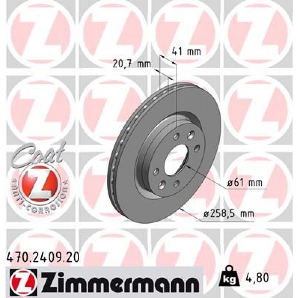 ZIMMERMANN (6144.10/92100903) ΔΙΣΚ/ΚΕΣ RENAULT COAT Z ZIMMERMANN (6144.10/92100903) ΔΙΣΚ/ΚΕΣ RENAULT COAT Z