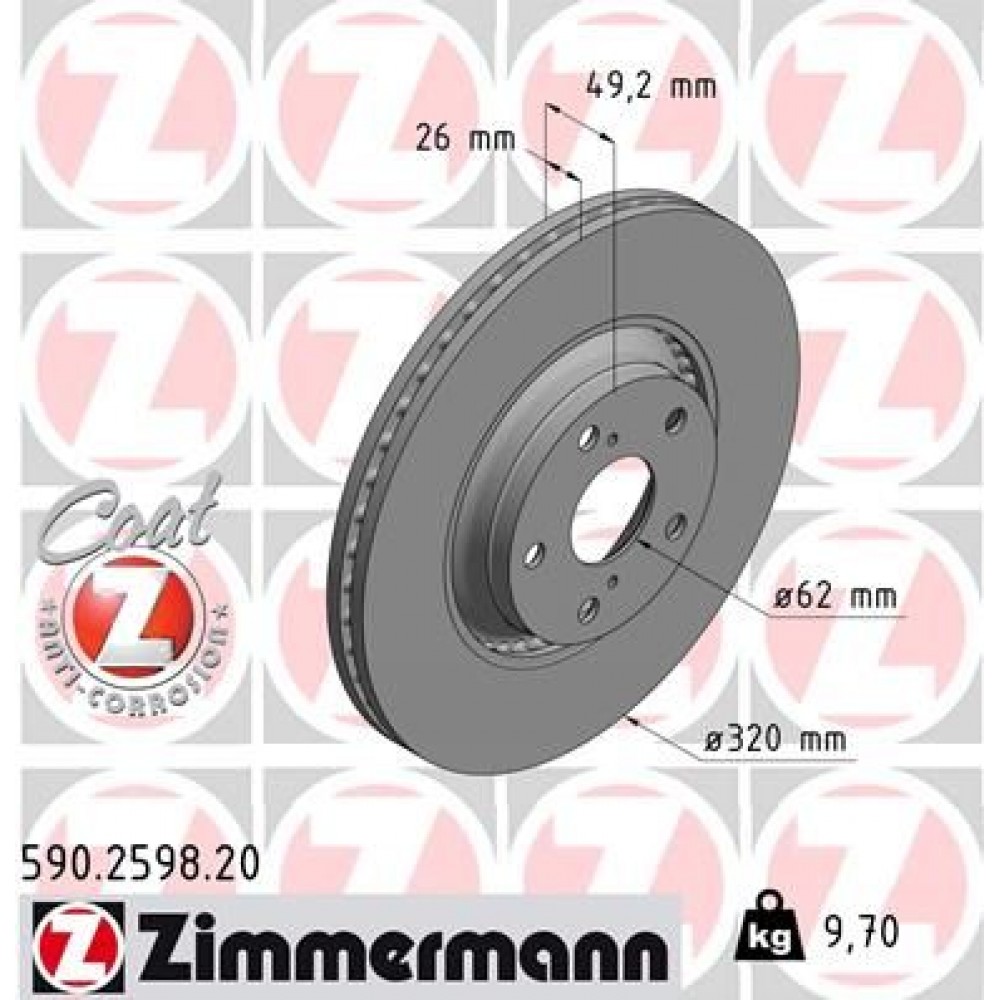 ZIMMERMANN ΔΙΣΚ/ΚΕΣ TOYOTA COAT Z ZIMMERMANN ΔΙΣΚ/ΚΕΣ TOYOTA COAT Z