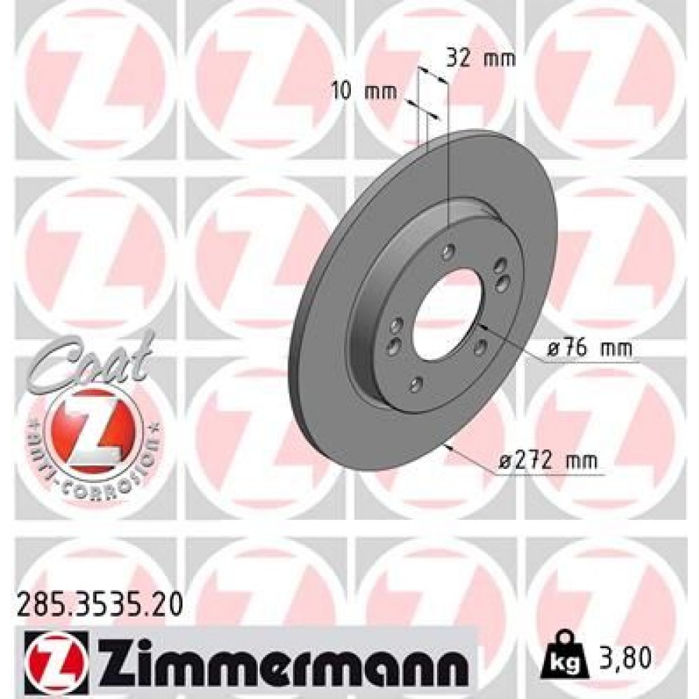 ZIMMERMANN ΔΙΣΚ/ΚΕΣ HYUNDAI COAT Z ZIMMERMANN ΔΙΣΚ/ΚΕΣ HYUNDAI COAT Z