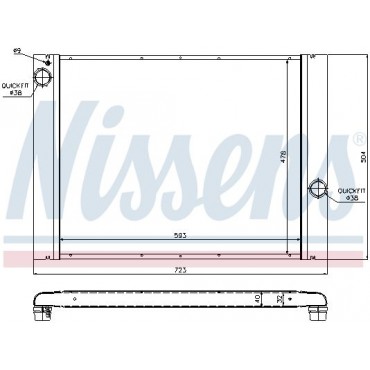 ΨΥΓΕΙΟ ΝΕΡΟΥ BMW 5 (Ε60) 50ι,523ι <10  593X478X32 NISSENS