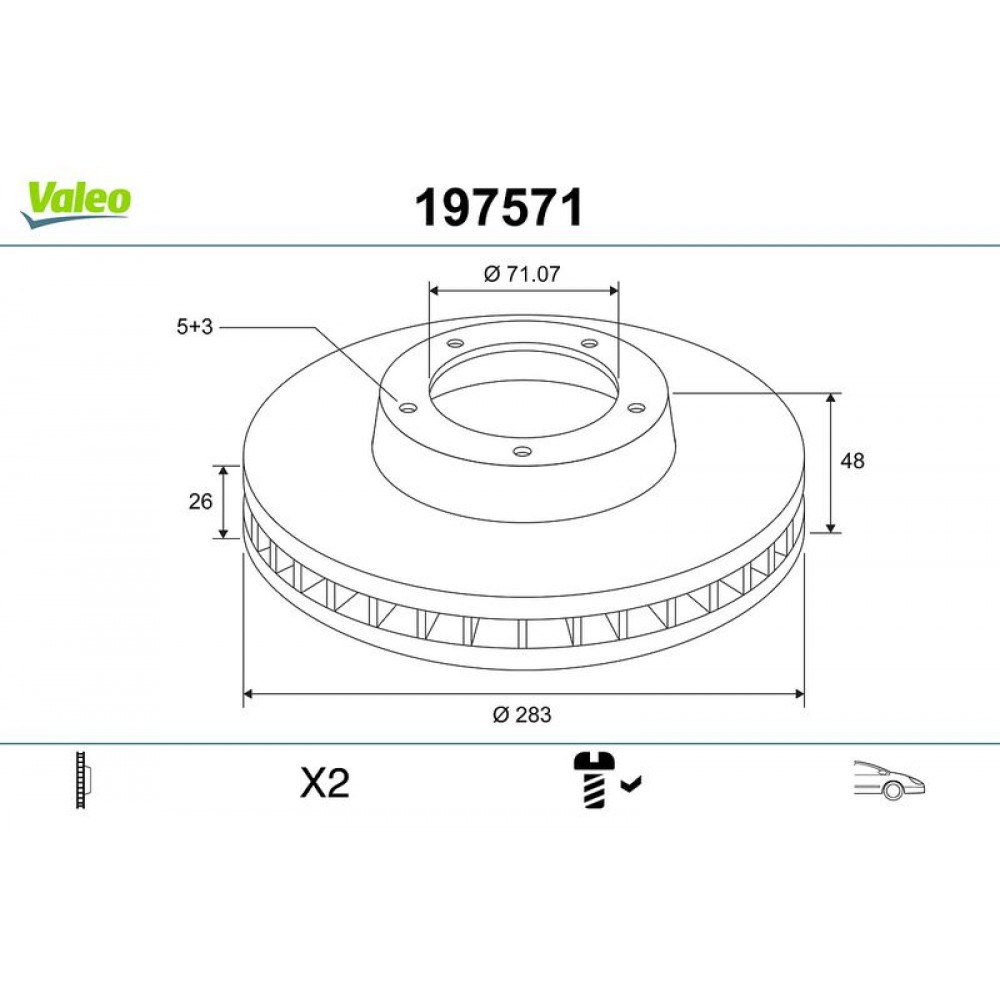 VALEO ΔΙΣΚΟΠΛΑΚΕΣ (1τεμ.) PSA