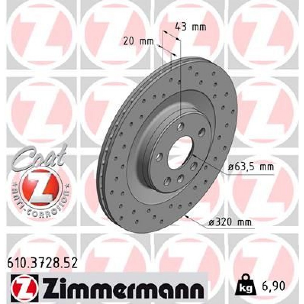 ZIMMERMANN ΔΙΣ/ΚΕΣ ΤΡΥΠΗΤΕΣ SPORT VOLVO ZIMMERMANN ΔΙΣ/ΚΕΣ ΤΡΥΠΗΤΕΣ SPORT VOLVO