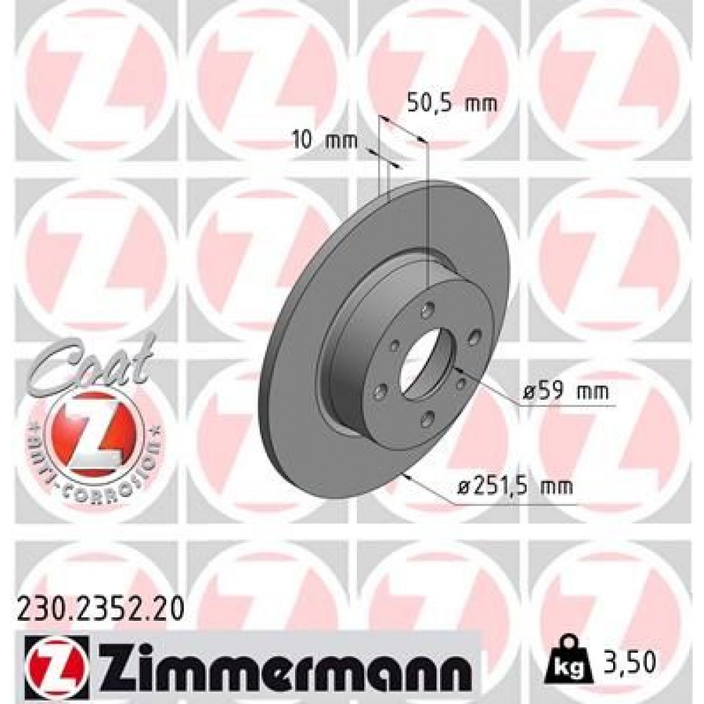 ZIMMERMANN (6150.00) ΔΙΣΚ/ΚΕΣ FIAT COAT Z