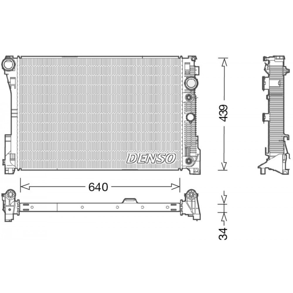 ΨΥΓΕΙΟ ΝΕΡΟΥ MERCEDES C-CLASS (W204) 640x435x34 DENSO ΨΥΓΕΙΟ ΝΕΡΟΥ MERCEDES C-CLASS (W204) 640x435x34 DENSO