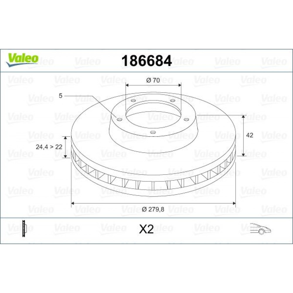 VALEO ΔΙΣΚΟΠΛΑΚΕΣ (1τεμ.) VALEO ΔΙΣΚΟΠΛΑΚΕΣ (1τεμ.)