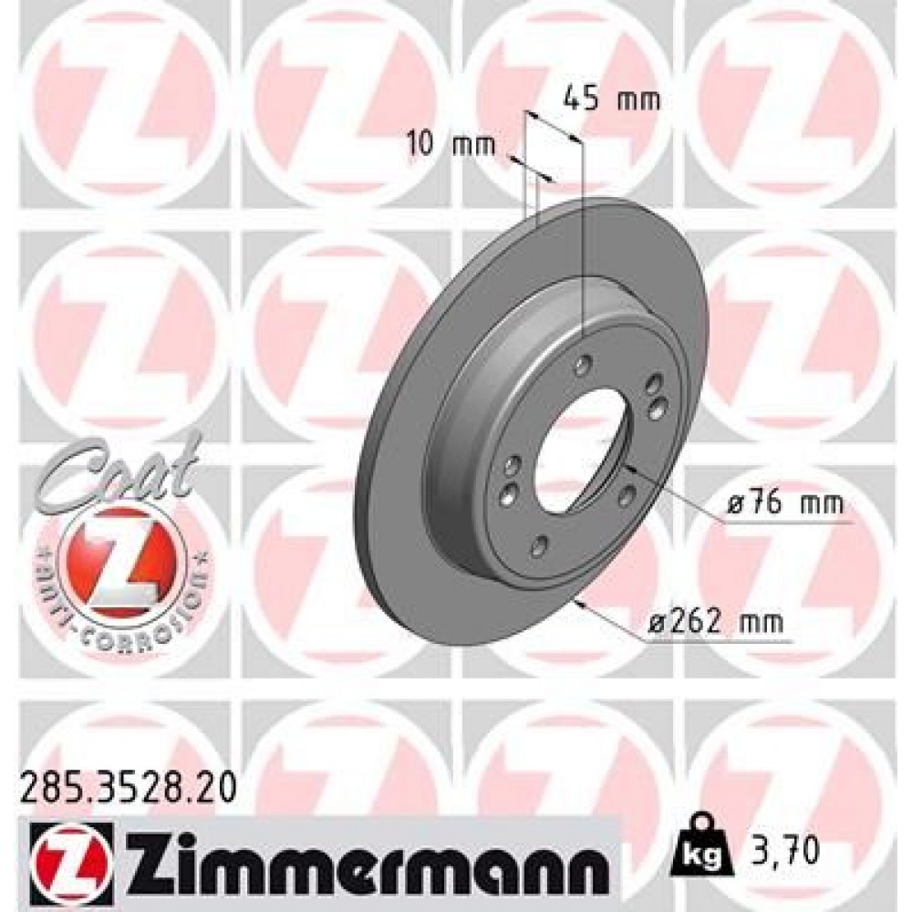 ZIMMERMANN ΔΙΣΚ/ΚΕΣ HYUNDAI COAT Z ZIMMERMANN ΔΙΣΚ/ΚΕΣ HYUNDAI COAT Z