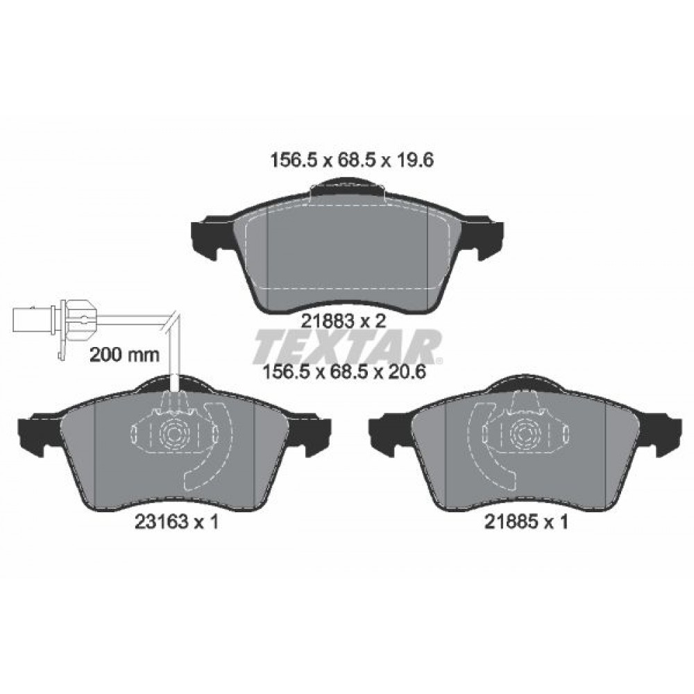 TEXTAR (618 02)  ΔΙΣΚΟΦΡΕΝΑ V.W