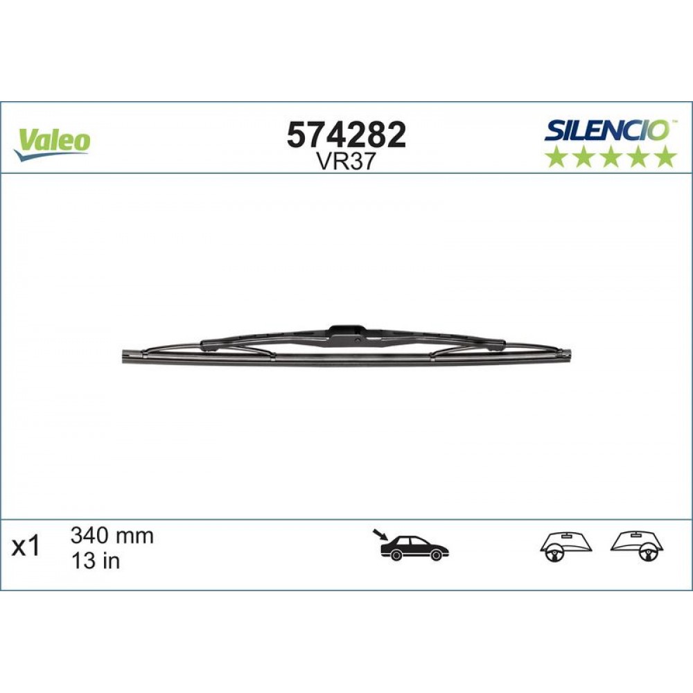 VALEO Silencio ΜΑΚΤΡΟ ΥΑΛΟΚΑΘΑΡΙΣΤΗΡΑ ΠΙΣΩ