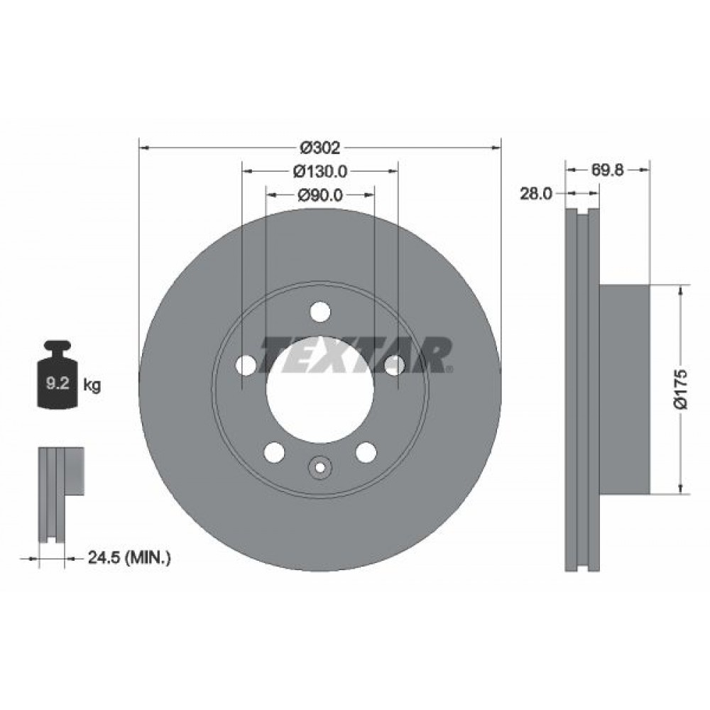TEXTAR (92228600) ΔΙΣΚΟΠΛΑΚΕΣ OPEL TEXTAR (92228600) ΔΙΣΚΟΠΛΑΚΕΣ OPEL