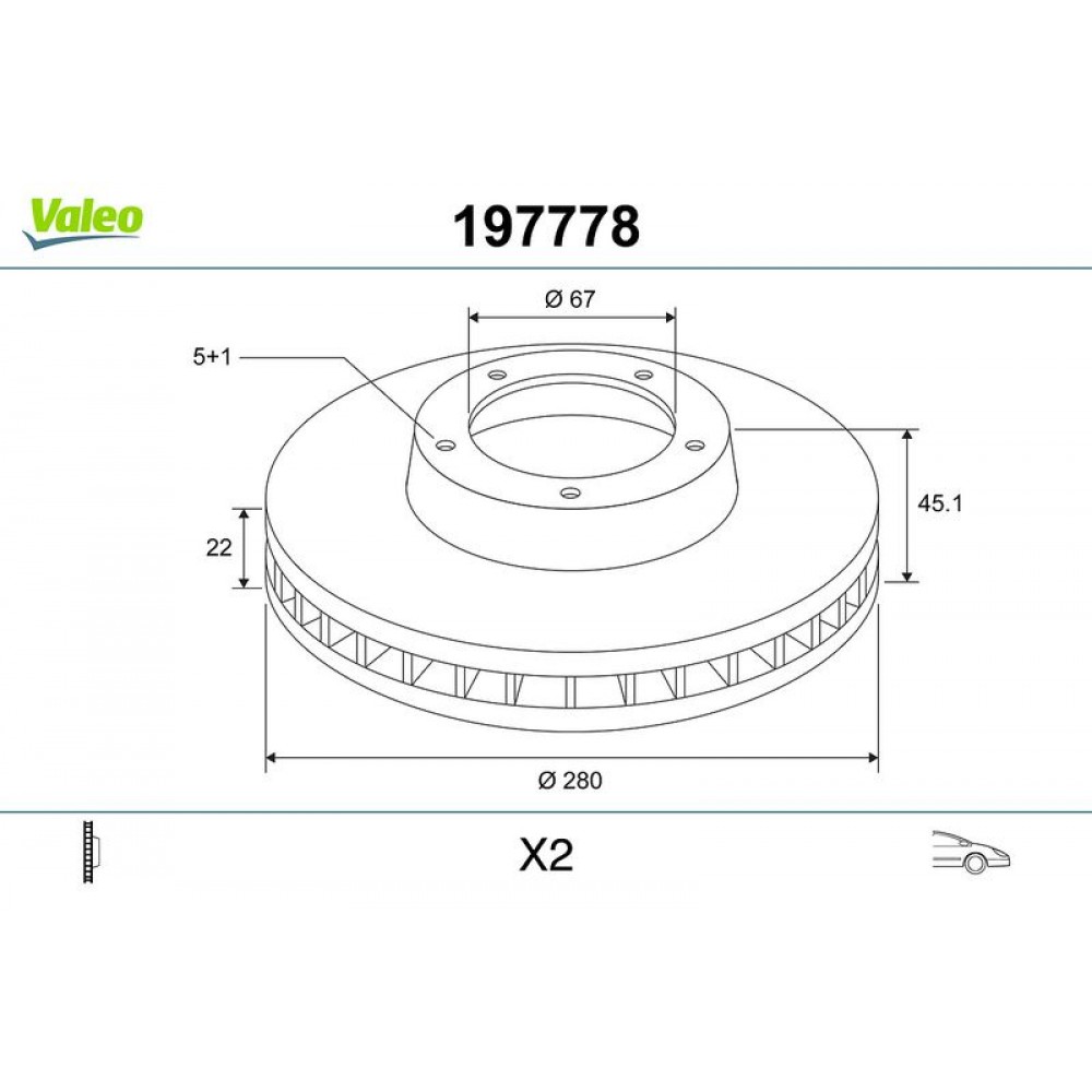 VALEO ΔΙΣΚΟΠΛΑΚΕΣ (1τεμ.)