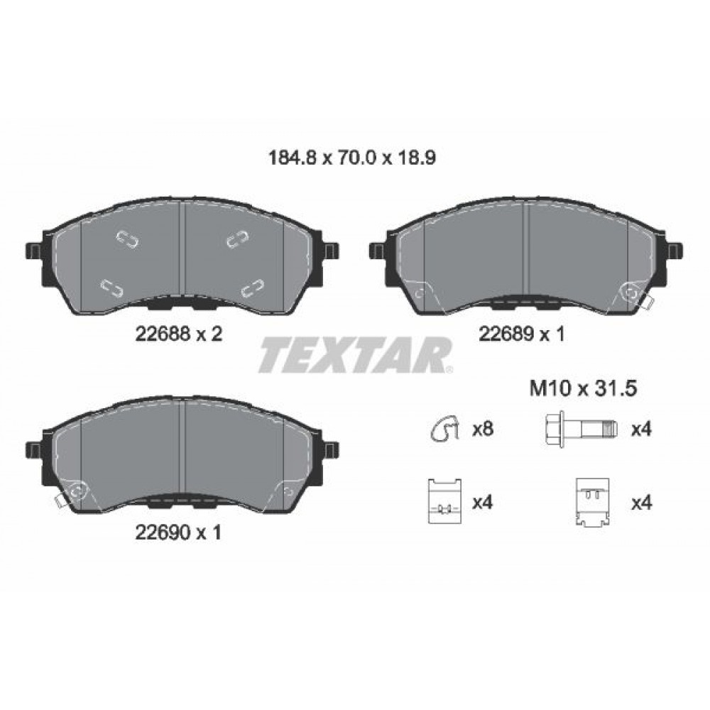 TEXTAR ΔΙΣΚΟΦΡΕΝΑ FORD TEXTAR ΔΙΣΚΟΦΡΕΝΑ FORD