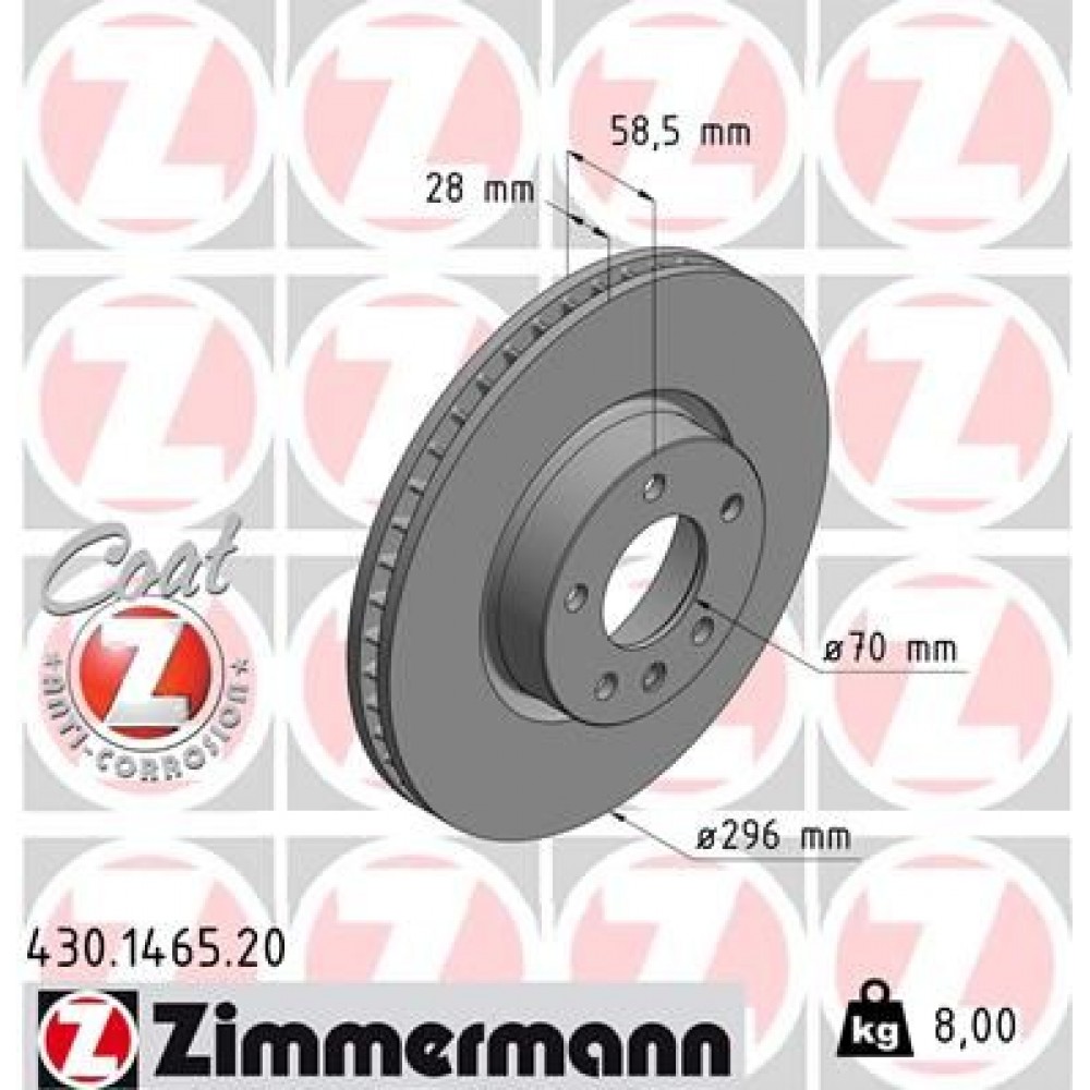 ZIMMERMANN (6339.10) ΔΙΣΚ/ΚΕΣ OPEL COAT Z ZIMMERMANN (6339.10) ΔΙΣΚ/ΚΕΣ OPEL COAT Z