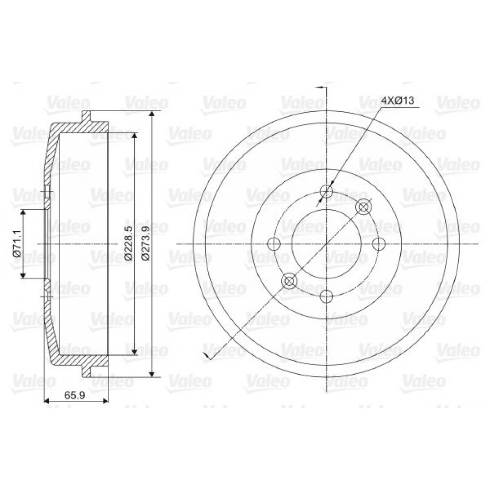 VALEO ΤΑΜΠΟΥΡΑ (1τεμ.) PSA