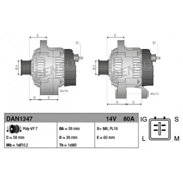 ΔΥΝΑΜΟ TOYOTA HILUX VII 2.5D-4D 05>  DENSO