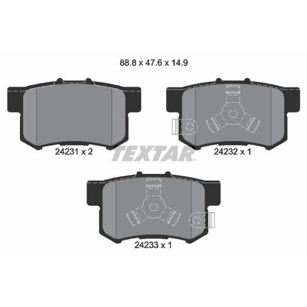 TEXTAR ΔΙΣΚΟΦΡΕΝΑ HONDA (14.9 mm M.K) TEXTAR ΔΙΣΚΟΦΡΕΝΑ HONDA (14.9 mm M.K)
