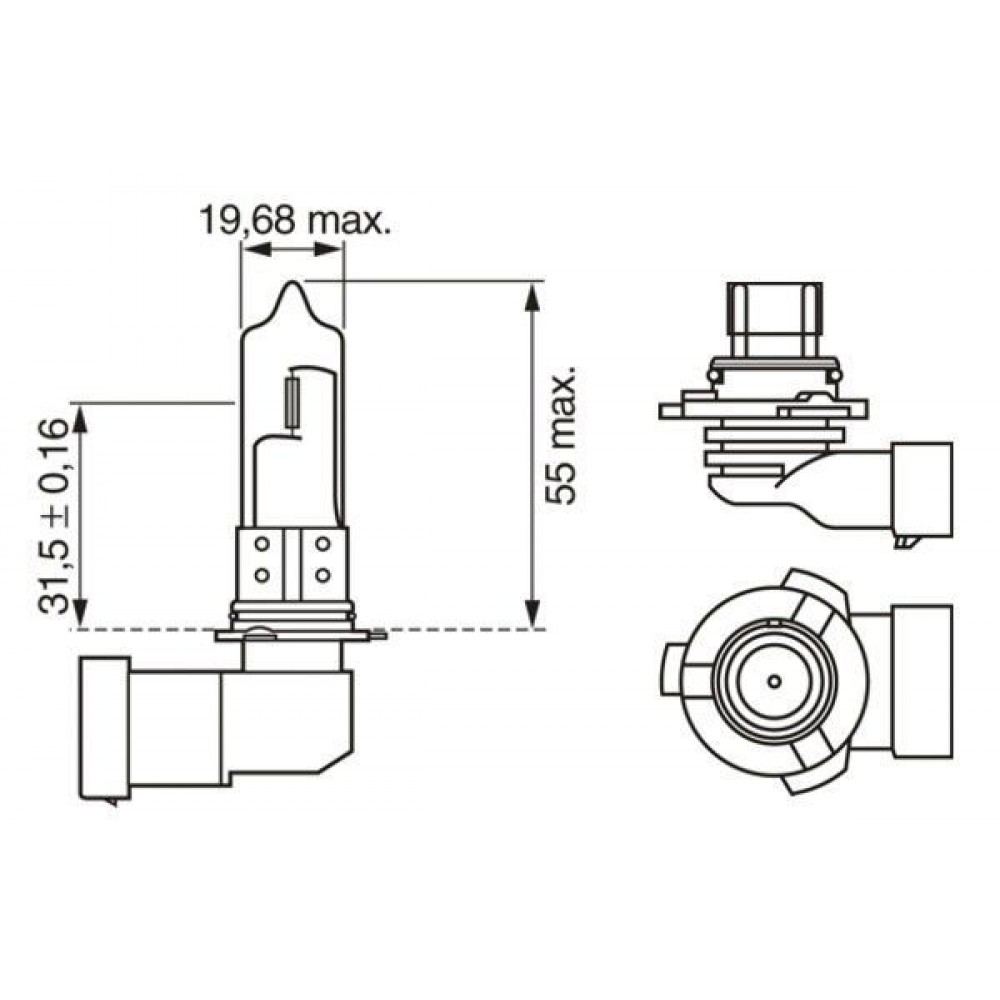 BOSCH ΛΑΜΠΑ HB3 60W ECO BOSCH ΛΑΜΠΑ HB3 60W ECO
