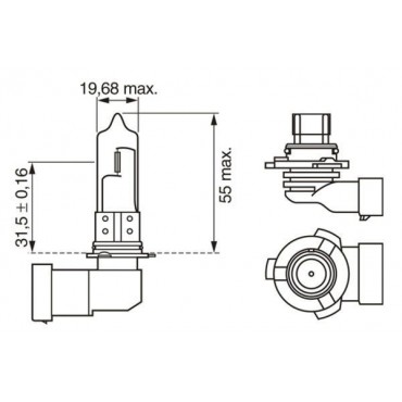 BOSCH ΛΑΜΠΑ HB3 60W ECO