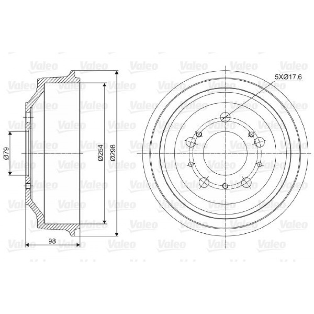 VALEO ΤΑΜΠΟΥΡΑ (1τεμ.) PSA